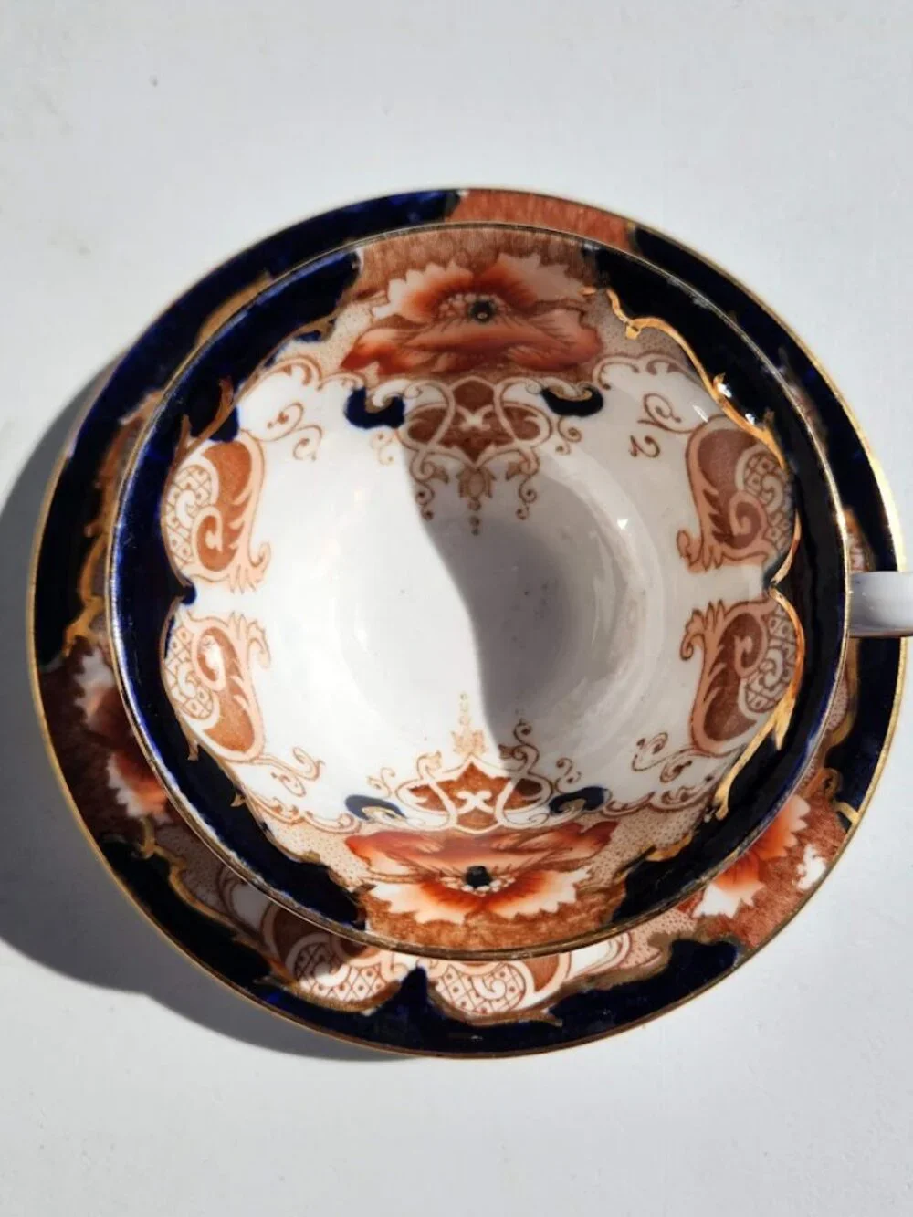 Alfred B Pearce & Co Antique English Bone China Tea Cup Saucer Set Vintage Plate